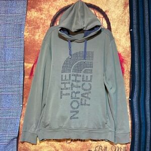 THE NORTH FACE-green cotton blend long sleeve pullover hooded graphic sweatshirt